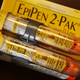The EpiPen, which dispenses epinephrine through an injection mechanism for people with severe allergies, is seen in August 2016 as the company that makes it, Mylan, has come under fire for hiking the price on what for many allergy sufferers is a lifesaving medication.
Joe Raedle/Getty Images